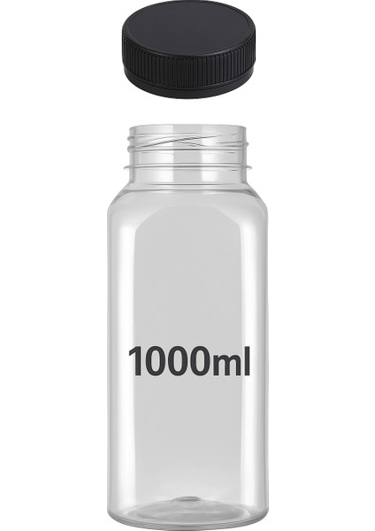 10 Adet 1000 ml Smoothie Detoks Şişesi Şeffaf Plastik Sızdırmaz Kapak Köşeli Meyve Suyu Şişesi modelleri