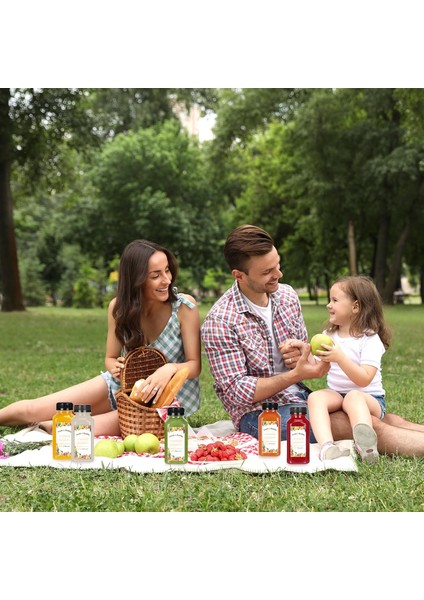 10 Adet 1000 ml Smoothie Detoks Şişesi Şeffaf Plastik Sızdırmaz Kapak Köşeli Meyve Suyu Şişesi