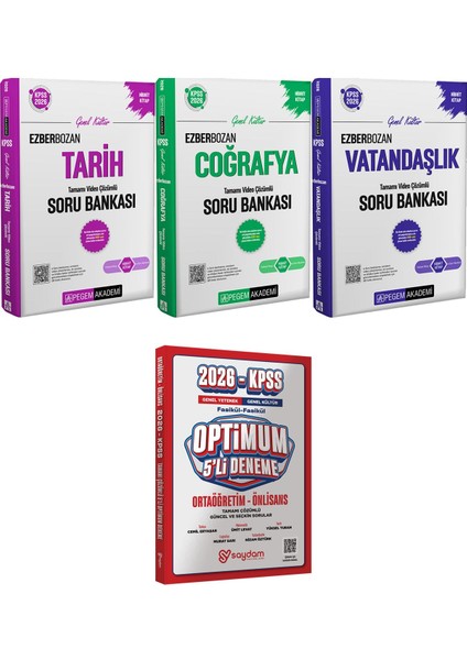 2026 Kpss Ezberbozan Tarih Coğrafya Vatandaşlık Soru - Optimum 5 Deneme