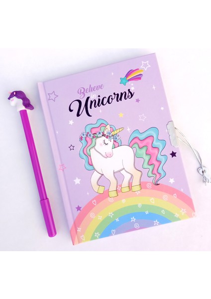 Unicorn Serisi Hatıra Defteri + Jel Kalem