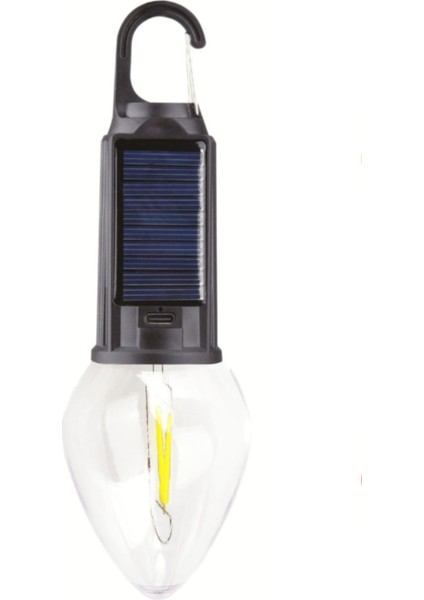 USB Şarjlı + Güneş Enerjili Bahçe Balkon Teras Kamp Karavan Aydınlatması Lambası Solar LED Ampul fiyatları