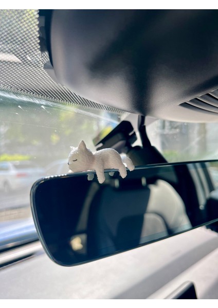 Uyuyan Kedi Dekoratif Süs - Torpido Süsü- Araba Süsü - Araç Içi Aksesuar - Oto Aksesuar modelleri