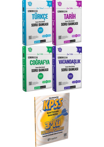 2026 Kpss Ezberbozan Türkçe Tarih Coğrafya Vatandaşlık Soru - 3 Deneme