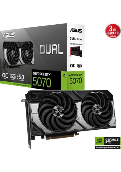 DUAL-RTX5070-O12G 192BIT Gamıng VGA fiyatları