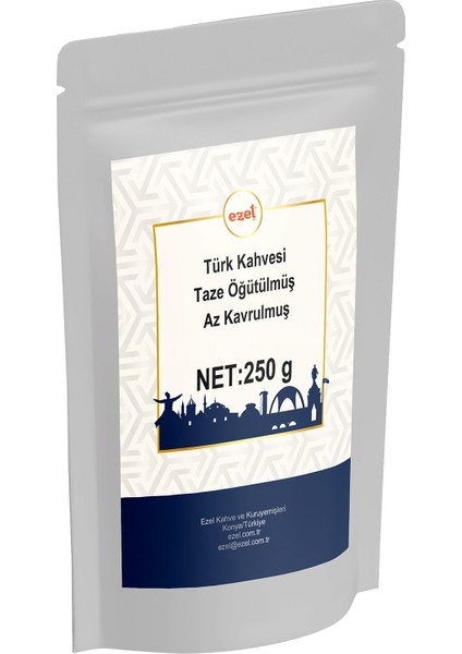 Türk Kahvesi – Az Kavrulmuş ve Taze Öğütülmüş 250gr - Zipli Ambalaj fiyatları