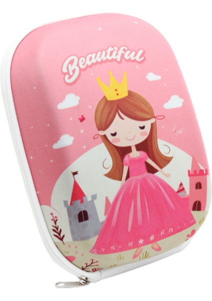 Bisiklet Gidon Ön Çanta - Beautiful Princess, Kız | Pembe | Prenses Desenli