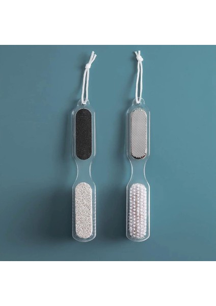 Fırçalı Ayak Bakım Törpüsü- 4 Başlı Topuk Taşı Peeling Fırçası indirimleri