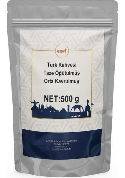 Türk Kahvesi – Orta Kavrulmuş ve Taze Öğütülmüş 500gr - Zipli Ambalaj