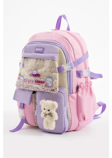 Kawaii Kore Tarzı Ayıcıklı Aksesuarlı Çok Bölmeli Çocuk Okul Çantası fırsatları