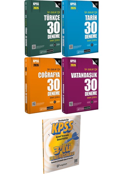 2026 Kpss Türkçe Tarih Coğrafya Vatandaşlık 30 Deneme - 3 Deneme