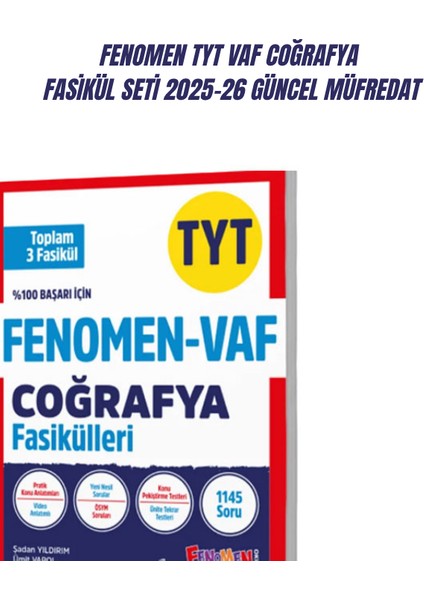 Fenomen Tyt Vaf Coğrafya Fasikül Seti 2025-26
