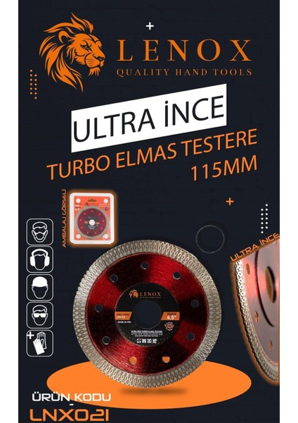 Tools Ultra Ince Örgülü Hassas Kesim 115 mm – Elmas Testere Disk