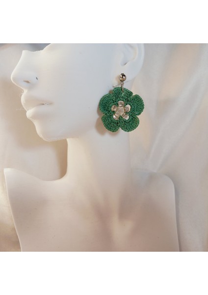 El Örgüsü Çiçek Küpe | Yazlık Moda, Bohem Stil, El Yapımı Takı Modelleri | Kadın El Yapımı Çiçek Küpe | Yaz, Plaj, Bahar Kombinlerine Uygun Tasarım | Sevgiliye ve Arkadaşa Hediye fiyatları