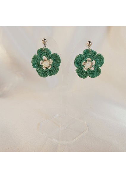 El Örgüsü Çiçek Küpe | Yazlık Moda, Bohem Stil, El Yapımı Takı Modelleri | Kadın El Yapımı Çiçek Küpe | Yaz, Plaj, Bahar Kombinlerine Uygun Tasarım | Sevgiliye ve Arkadaşa Hediye indirimleri