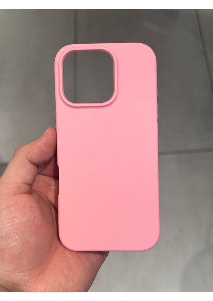 Iphone 16 Pro Uyumlu Içi Kadife Silikon Lansman Kılıf