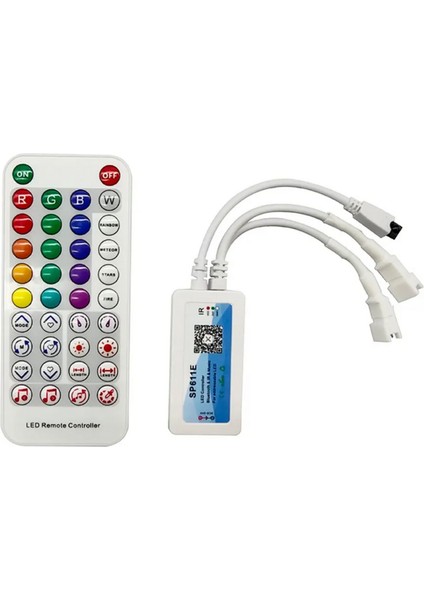 SP611E Pixel LED Kontrol Müzik Denetleyicisi Adreslenebilir Argb Bluetooth Kontrol WS2811-WS2812 fiyatları