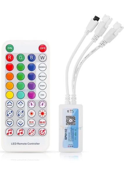 SP611E Pixel LED Kontrol Müzik Denetleyicisi Adreslenebilir Argb Bluetooth Kontrol WS2811-WS2812 modelleri