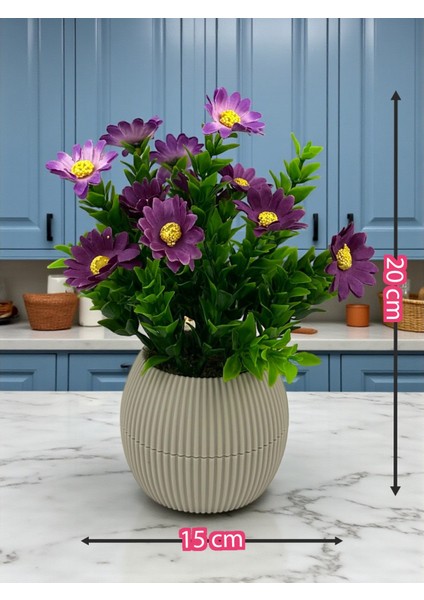 Küçük Yapay Çiçek Dekoratif Masa Süsü 20 cm Mini Masa Üstü Çiçeği Plastik Saksıda Ev Süsleri Hediyelik fırsatları