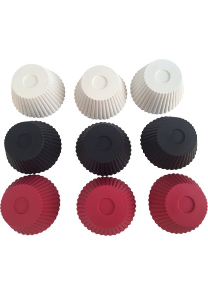 Bybirgül Kırmızı Antrasit Beyaz Silikon Mini Kek ,muffin ,browni Kalıbı 18 Adet ,airfryer Için Uygundur fiyatları