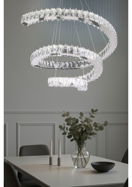 Sarmaşık Kristal Taşlı Gold Avize -Yatak Odası - Hol - Salon