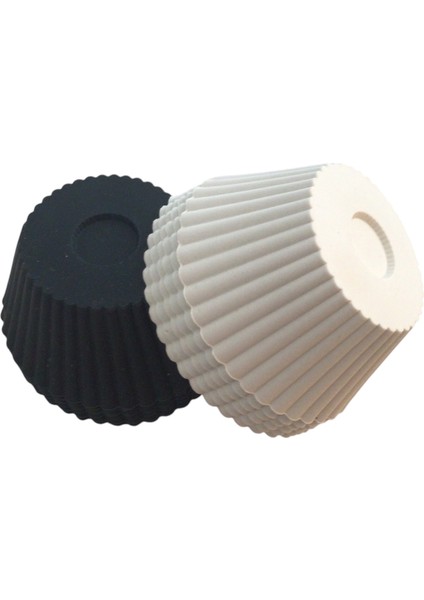 Bybirgül Beyaz Antrasit Silikon Mini Kek ,muffin ,browni Kalıbı 12 Adet ,airfryer Için Uygundur fiyatları