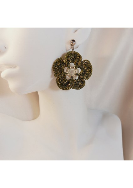 Örgü Çiçek Küpe | El Yapımı, Hafif ve Antialerjik | Yaz Modası Trend Takı | Günlük, Özel Gün ve Hediye Kullanımı | Kadın Aksesuar | Zarif ve Modern Tasarım Küpe Modeli | Kadın Küpe fiyatları