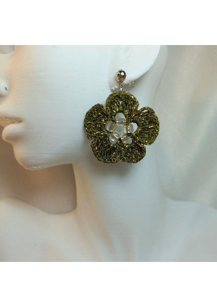 Örgü Çiçek Küpe | El Yapımı, Hafif ve Antialerjik | Yaz Modası Trend Takı | Günlük, Özel Gün ve Hediye Kullanımı | Kadın Aksesuar | Zarif ve Modern Tasarım Küpe Modeli | Kadın Küpe fırsatları