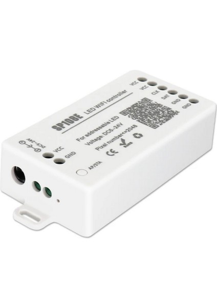 SP108E Pixel Şerit LED Kontrol 5-24V Adreslenebilir Argb Wi-Fi Kontrol Kutusu WS2811-WS2812 modelleri