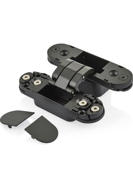 Canex Akordiyon Menteşe Ayarlı Merkez Zamak 3D 110 mm - Siyah