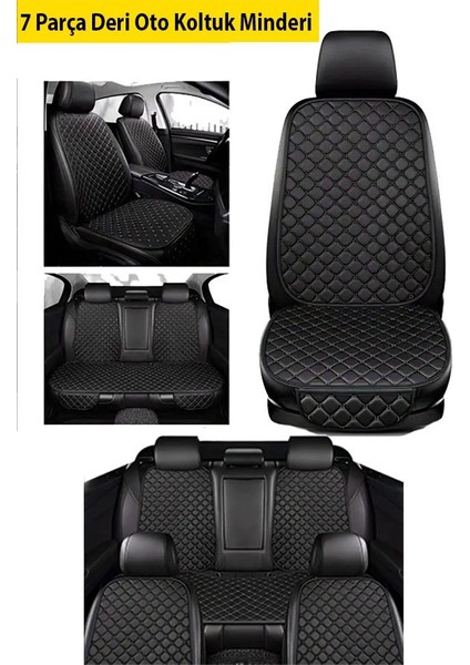Seat Exeo Uyumlu 7 Parça Siyah Deri Koltuk Minderi