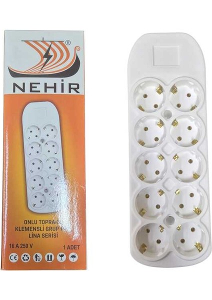 10'lu Topraklı Klemensli Grup Priz fiyatları