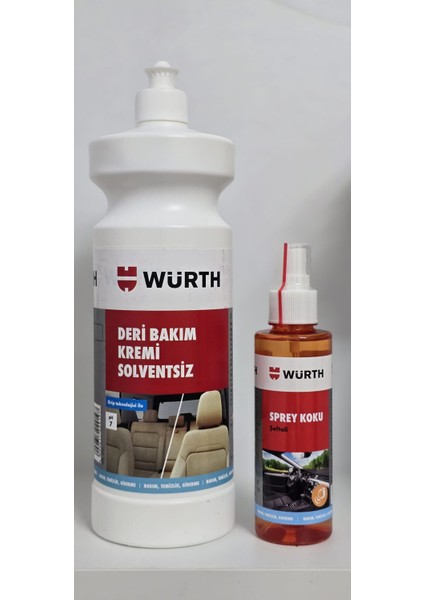 Deri Bakım Kremi ( Solventsiz ) + Würth Araç Kokusu Şeftali