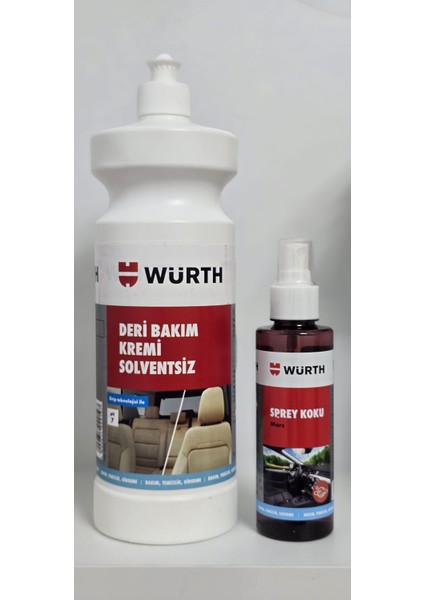 Deri Bakım Kremi ( Solventsiz ) + Würth Araç Kokusu Şeftali modelleri
