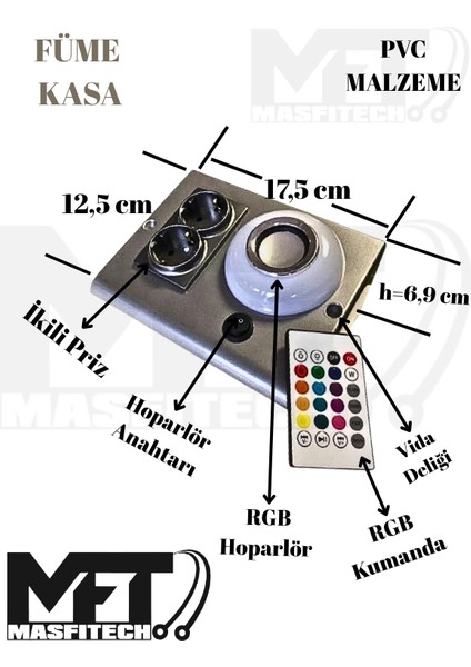 Dolap ve Tezgah Altı Bluetooth Müzik Çalar Prizmatik Venüs Kablolu (3 Metre) fırsatları