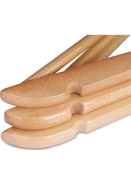 Gold Lama Kancalı Beyaz Ahşap Askı 12LI fiyatları