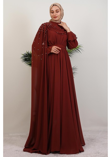 Karanfil Pelerinli Elbise Mercan fırsatları