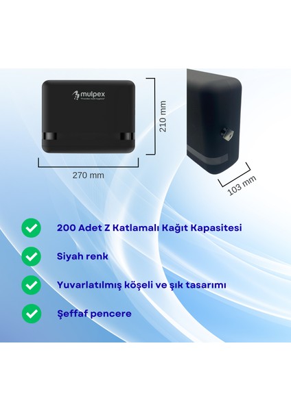 Siyah Duvara Monte Z Katlamalı Kağıt Havlu Dispenseri | Premium Abs Gövde, Anahtarlı Kilit, Vidalı & Yapışkan Montaj fırsatları