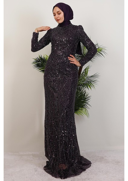 Liona Kalem Abiye Mor fiyatları