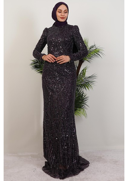 Liona Kalem Abiye Mor fırsatları