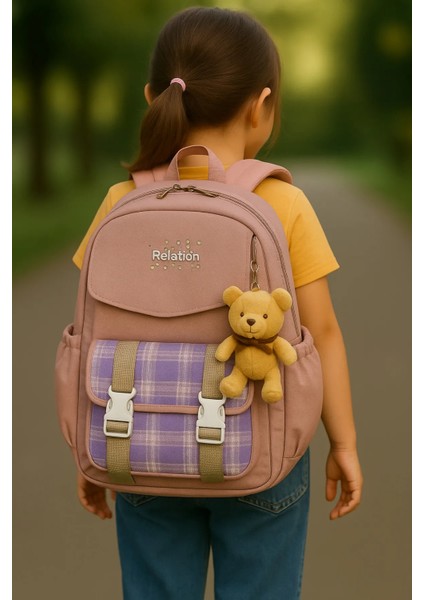 Sevimli Okul Çantası – Ilkokul ve Ortaokul Için Uygun + Ayıcık Hediyeli