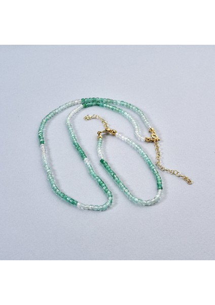 14 Ayar Altın Kaplama Doğal Gölgeli Yeşil Oniks Minimal Gümüş Bileklik - BGS00105 fırsatları