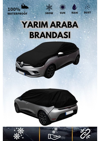 Siyah Yarım Araba Brandası (4mevsim)