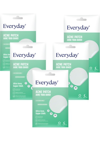 Hidrokolloid Acne Pimple Patch & Yatıştırıcı Bant 36'lı (5 Li Paket 5*36 adet) modelleri