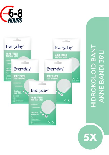 Hidrokolloid Acne Pimple Patch & Yatıştırıcı Bant 36'lı (5 Li Paket 5*36 adet) fiyatları