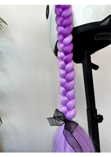 Motor & Motosiklet Lila Ombreli Çift Örgü Saç Kask Dış Aksesuarı fırsatları