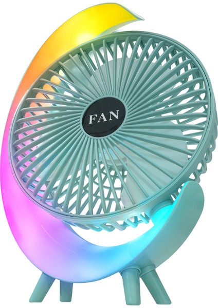 Masaüstü Ev Ofis Soğutucu Pervane Fan Taşınabilir Şarjlı Ev Ofis Vantilatör Rgb'li Döner Başlıklı fiyatları