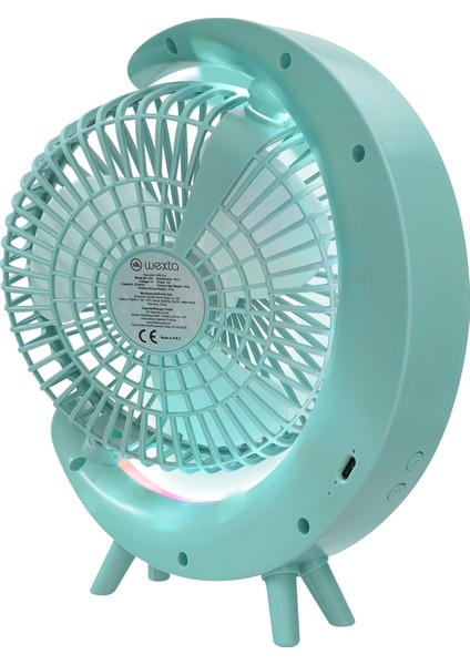 Masaüstü Ev Ofis Soğutucu Pervane Fan Taşınabilir Şarjlı Ev Ofis Vantilatör Rgb'li Döner Başlıklı indirimleri