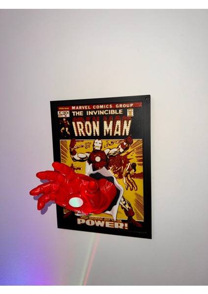 Hueforge Tarzı Iron Man Duvar Dekoru - 3D Katmanlı Tablo - Marvel Temalı Özel Tasarım fiyatları