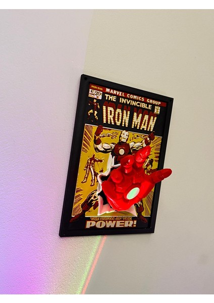 Hueforge Tarzı Iron Man Duvar Dekoru - 3D Katmanlı Tablo - Marvel Temalı Özel Tasarım modelleri