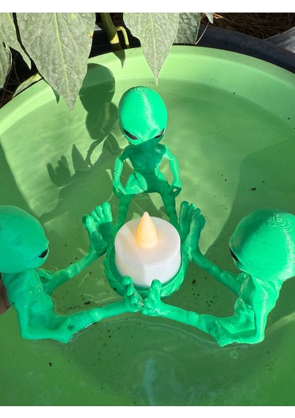 3D Baskı Uzaylı Mumluk – Modern Tasarım Dekorasyon fırsatları